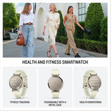 Garmin Lily 2 smartwatch in Cream Gold and Coconut, UK version