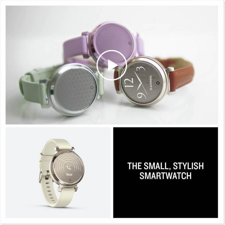 Garmin Lily 2 smartwatch in Cream Gold and Coconut, UK version
