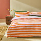 Habitat orange stripe single bedding set (British brand)