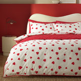 Argos Home red hearts bedding set single, UK version