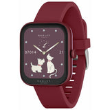 Radley smartwatch berry red silicone strap, imported from the UK