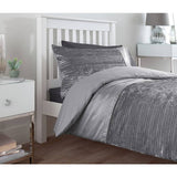 Argos Home Sparkle Velvet Grey bedding set single, imported from the UK