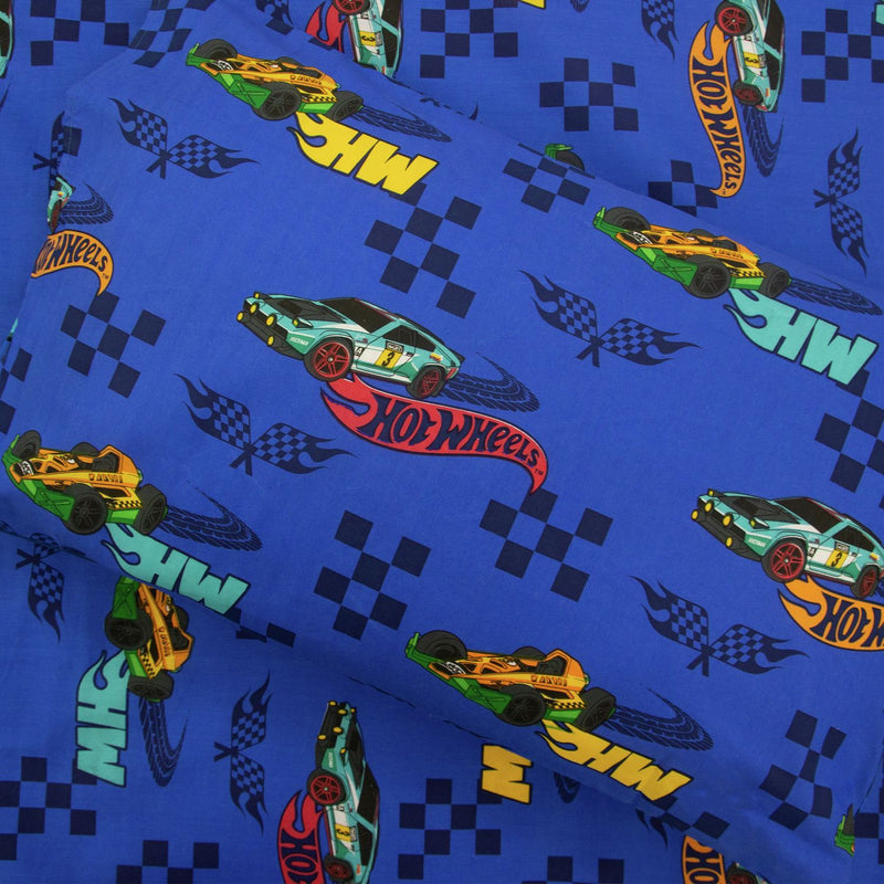 Hot Wheels blue bedding set for single bed (British brand)