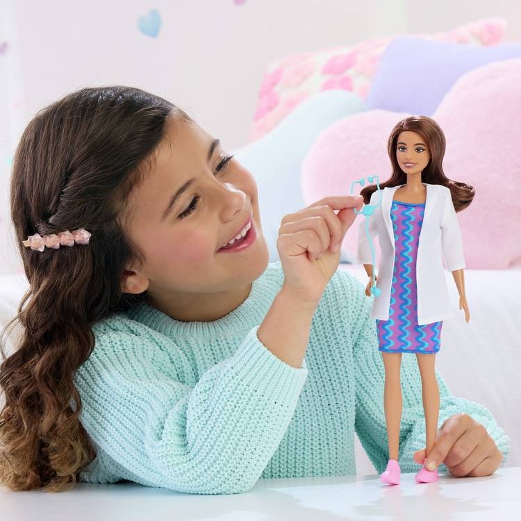 Barbie Careers Doctor doll with stethoscope, imported from the UK