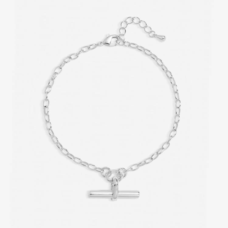 Inicio silver plated T-bar bracelet, imported from the UK