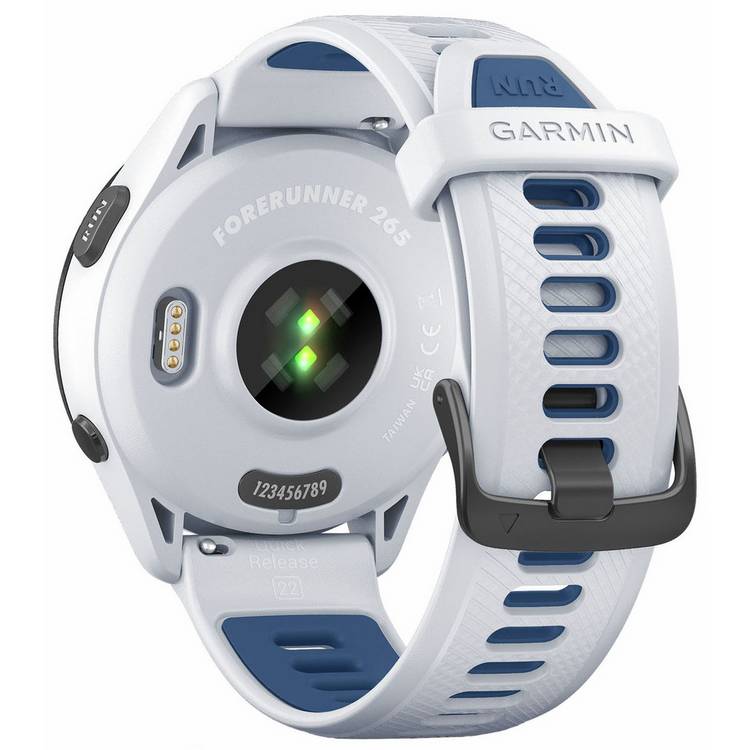 Garmin Forerunner 265 running smart watch 46mm Whitestone, UK version