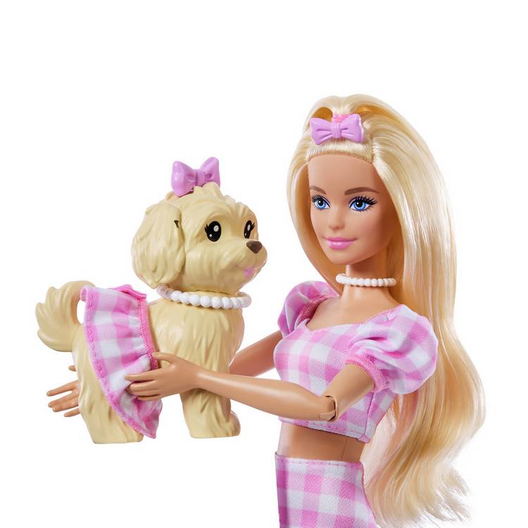 Barbie Bows fashion doll with pet dog 32cm (British brand)