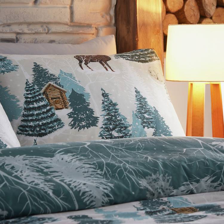 furn Articus blue and white bedding set single, UK version