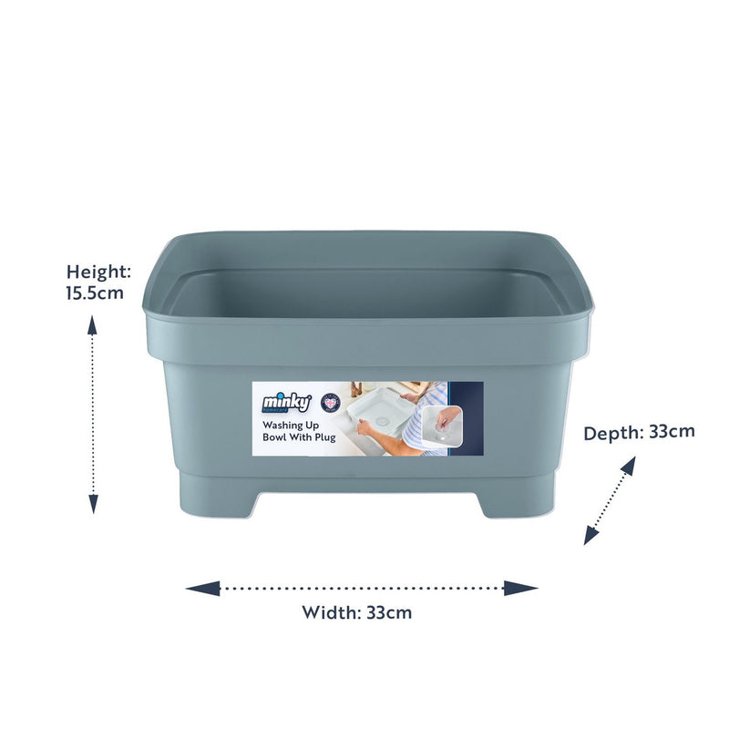 Minky sage green washing up bowl 11 litre, UK version