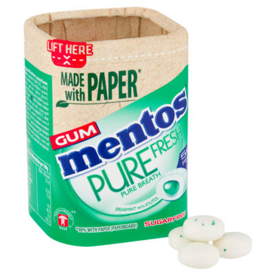 ASDA Mentos Pure Fresh Spearmint Sukkerfri Tyggegummi 50 Stykker 100g- Kjøp online hos McGrocer