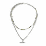 Uncommon Souls double row beaded and chain necklace 50cm, imported from the UK
