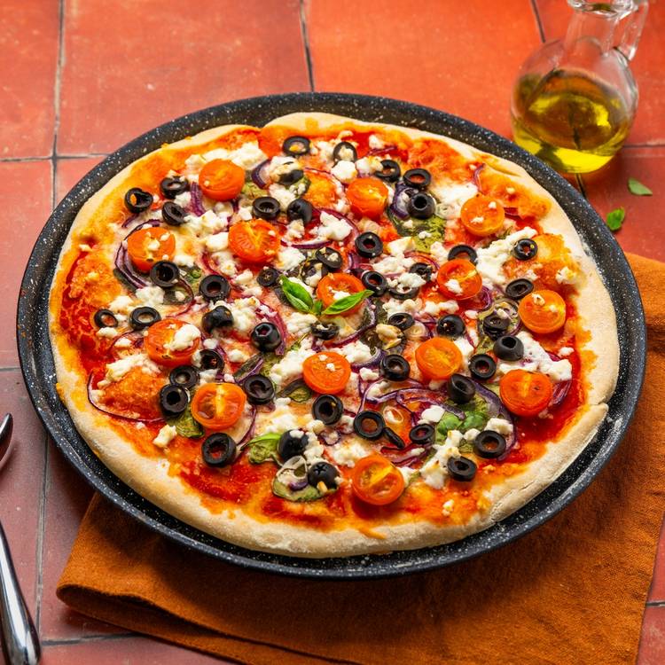 Dojo Hero 30cm aluminium pizza tray with Neverstick coating, UK version