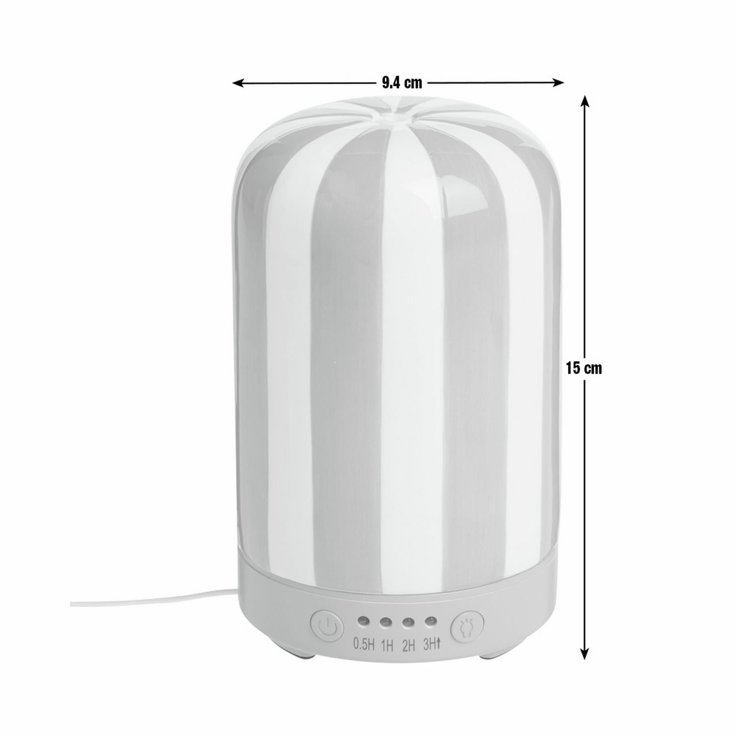 Habitat mustard striped ceramic electric diffuser 100ml, UK version