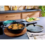 Morphy Richards 28cm forged aluminium lidded saute pan, UK version