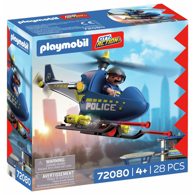 Playmobil police helicopter playset (British brand)