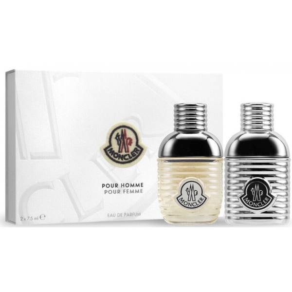 Moncler Pour Femme and Pour Homme gift set 7.5ml EDP, UK version