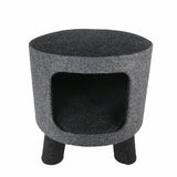 Rosewood charcoal felt cat stool H38cm (British brand)