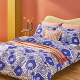 Habitat bold floral blue bedding set single (British brand)