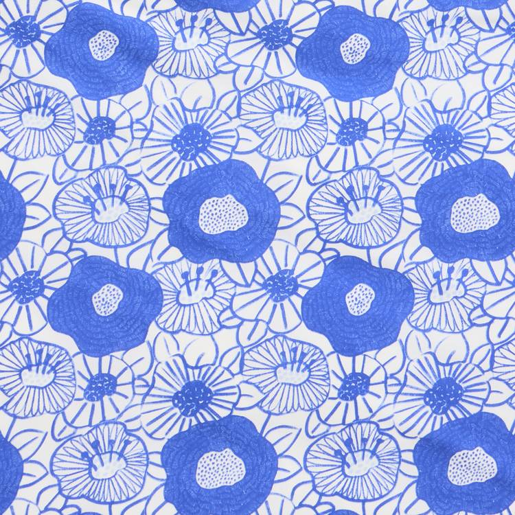 Habitat bold floral blue bedding set single (British brand)