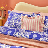 Habitat bold floral blue bedding set single (British brand)