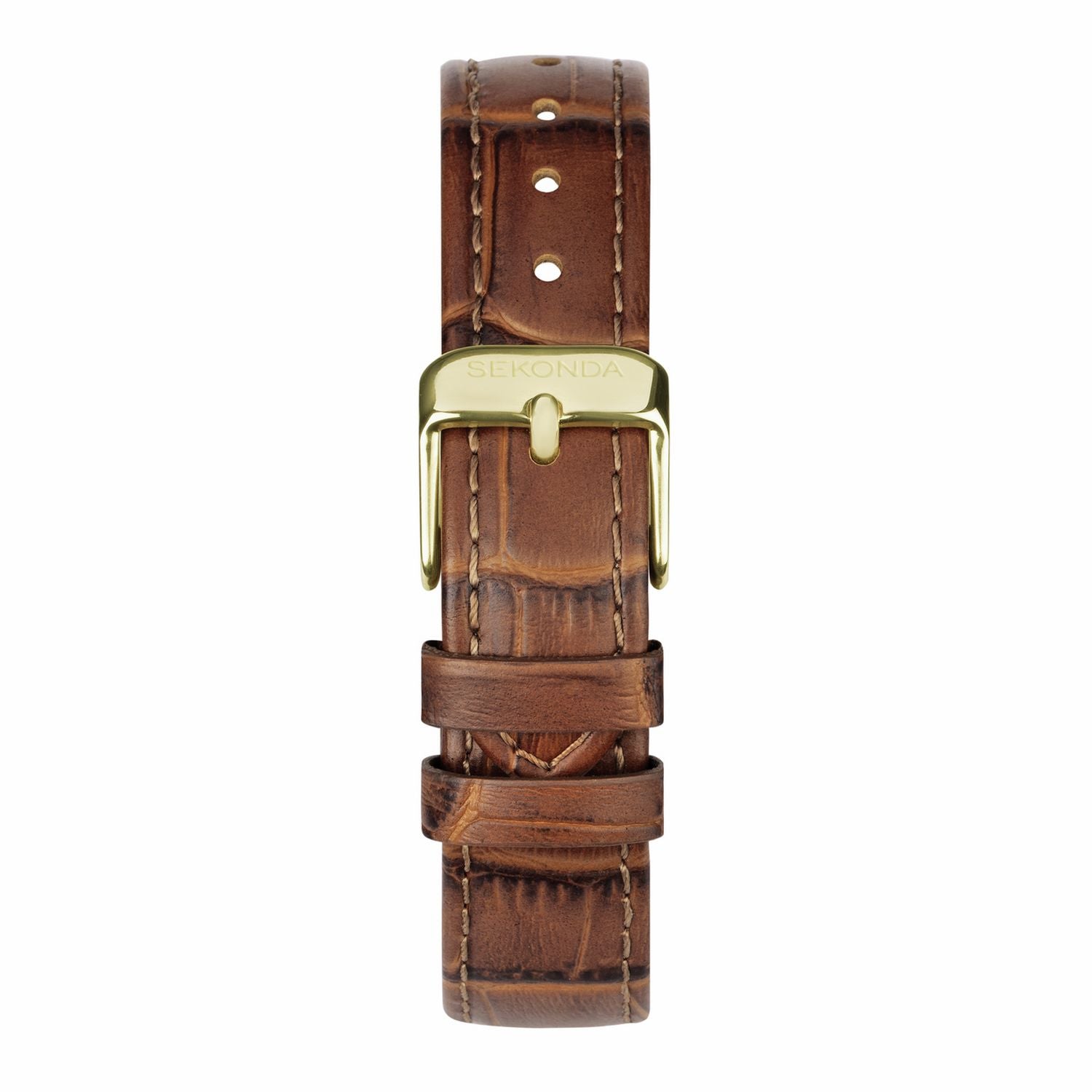 Sekonda watch white dial brown leather strap, UK version