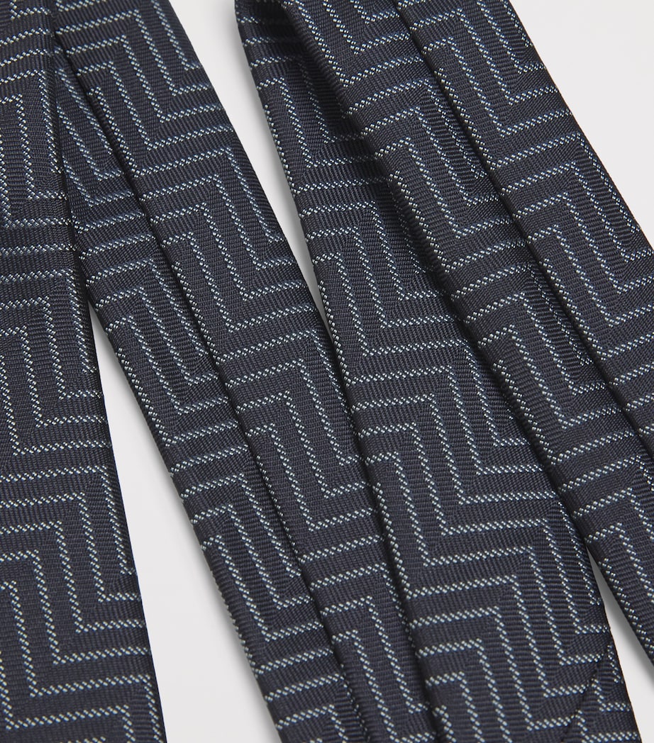 Giorgio Armani silk chevron tie 7cm - British product