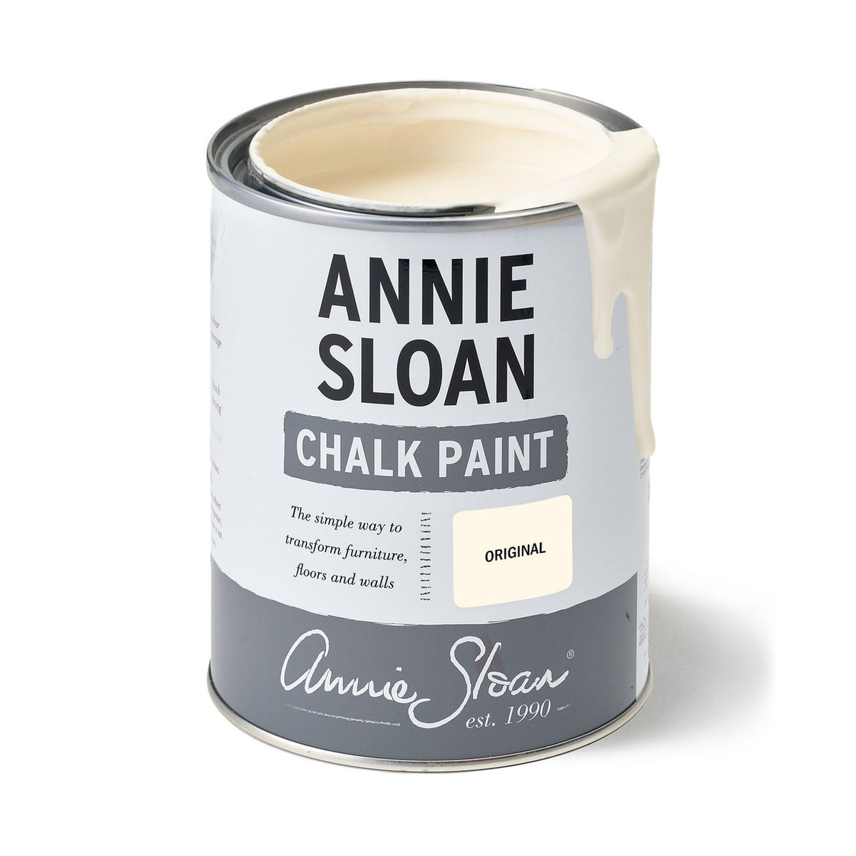 Annie Sloan chalk paint Original White 1L, imported from the UK