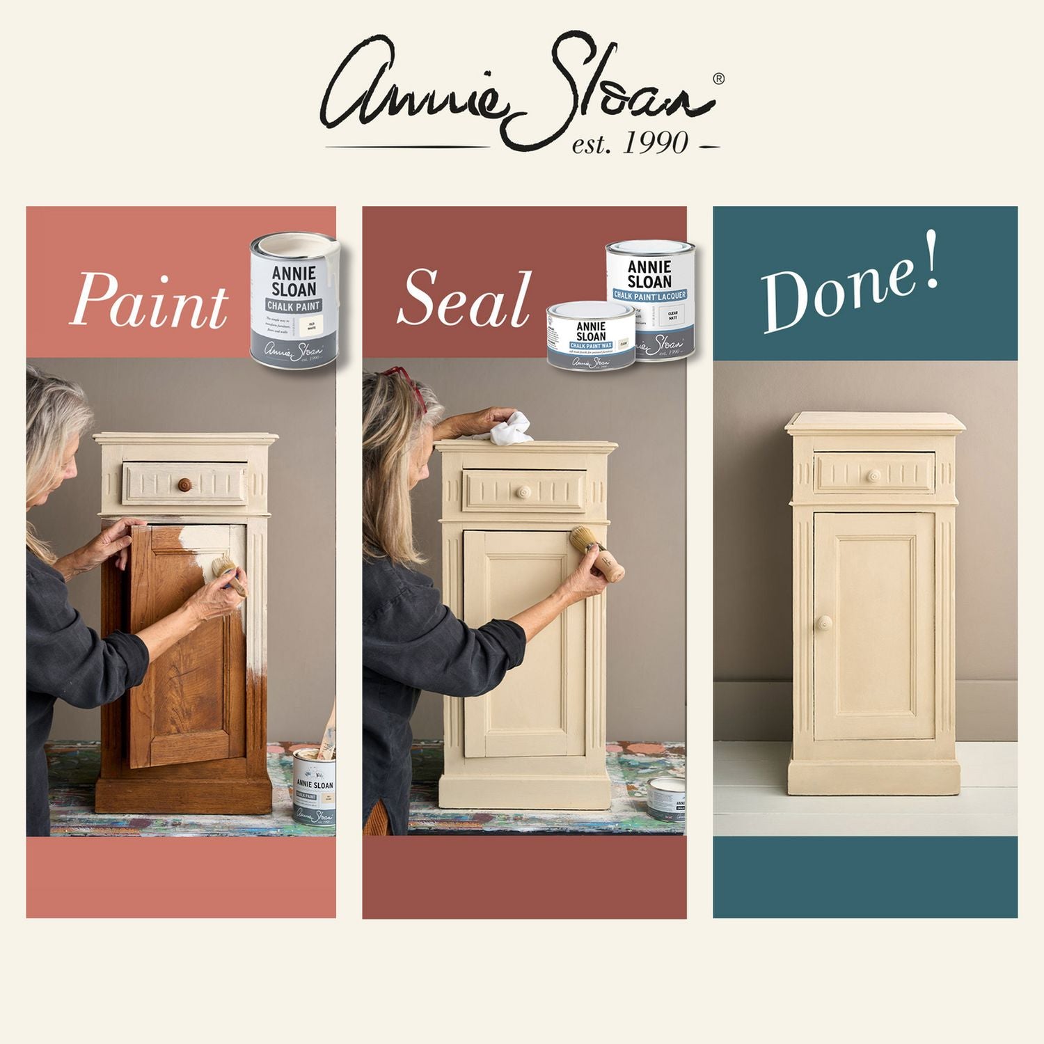 Annie Sloan chalk paint Original White 1L, imported from the UK