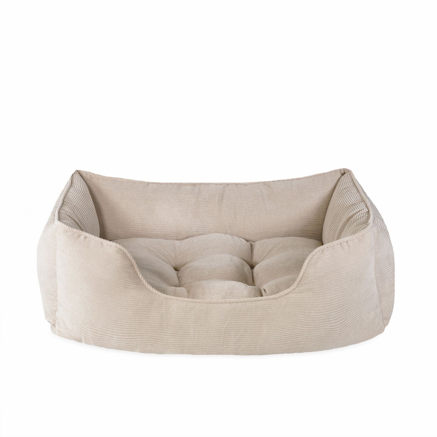 Rosewood cord square bed in beige, large size (British brand)