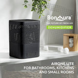 AirOne Classic Dehumidifier in black with 1 litre tank (British brand)