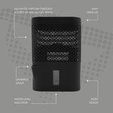 AirOne Classic Dehumidifier in black with 1 litre tank (British brand)