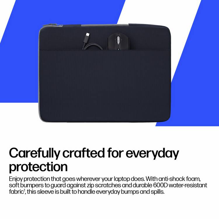 HP laptop sleeve blue 13-14 inch, UK version