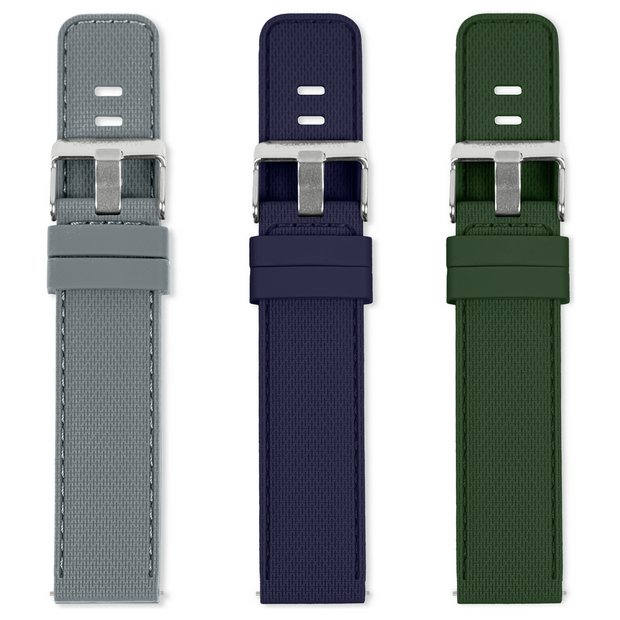 Reflex Active interchangeable watch strap set grey blue teal (British brand)