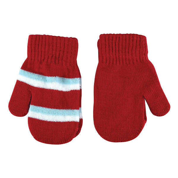 Sock Snob 2 Pk Baby Striped Knitted Winter Mittens Gloves GOODS Superdrug   