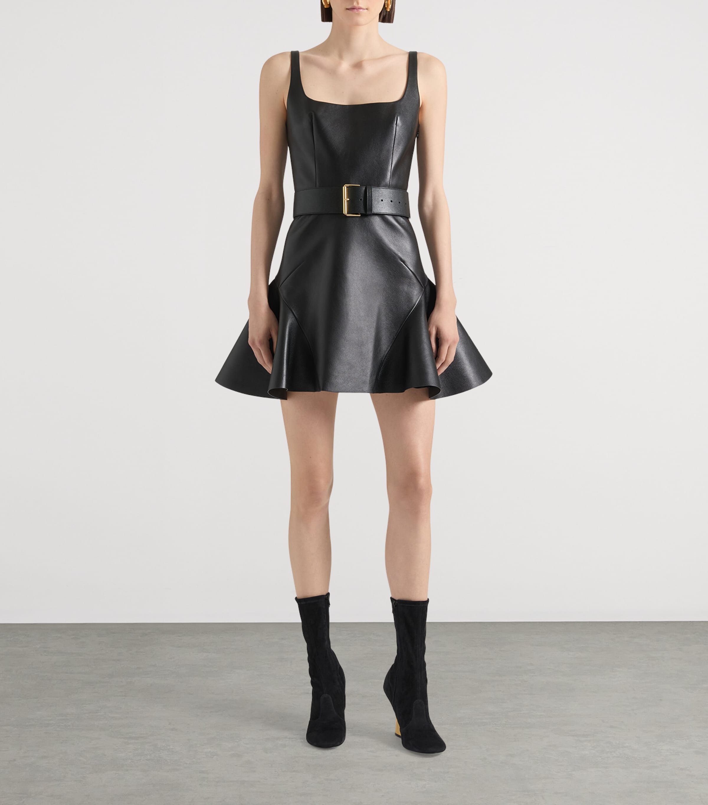 Givenchy Voyou leather belt with gold-tone buckle, UK version