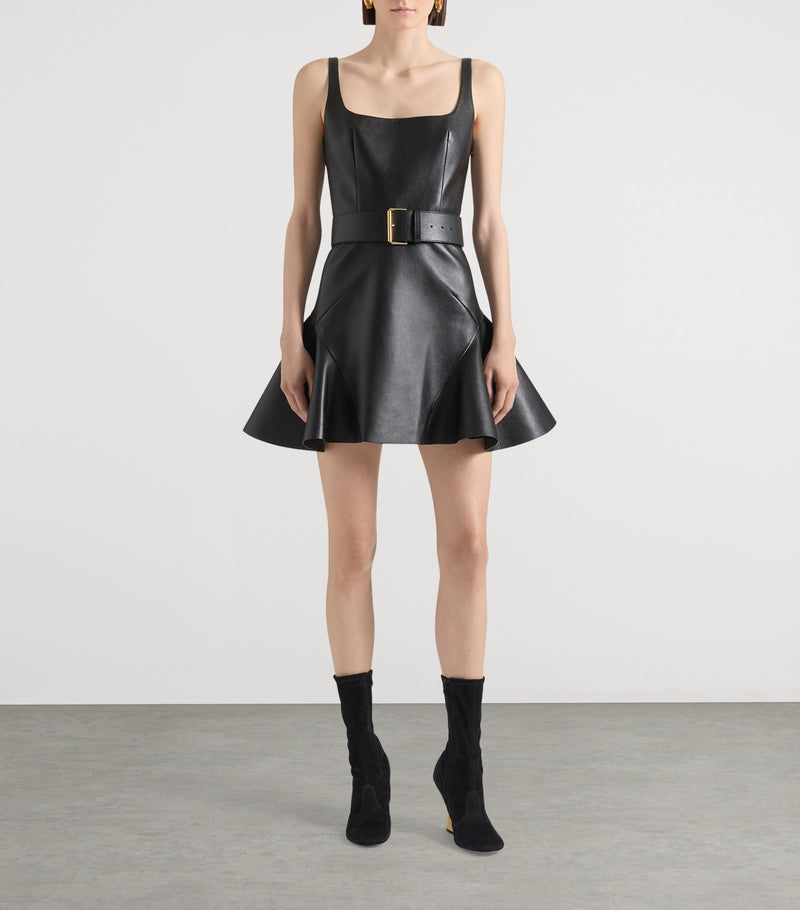 Givenchy Voyou leather belt with gold-tone buckle, UK version