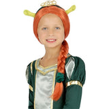 Smiffys Shrek Princess Fiona plaited wig green bands, UK version