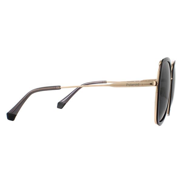 Polaroid grey polarised sunglasses oversized hexagonal, imported from the UK