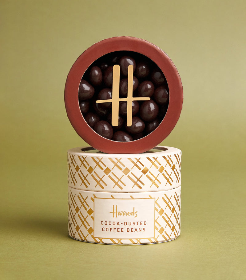 Harrods dark chocolate coated coffee beans 90g - British product