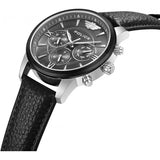Police Men's Avondale II watch black leather strap - British product