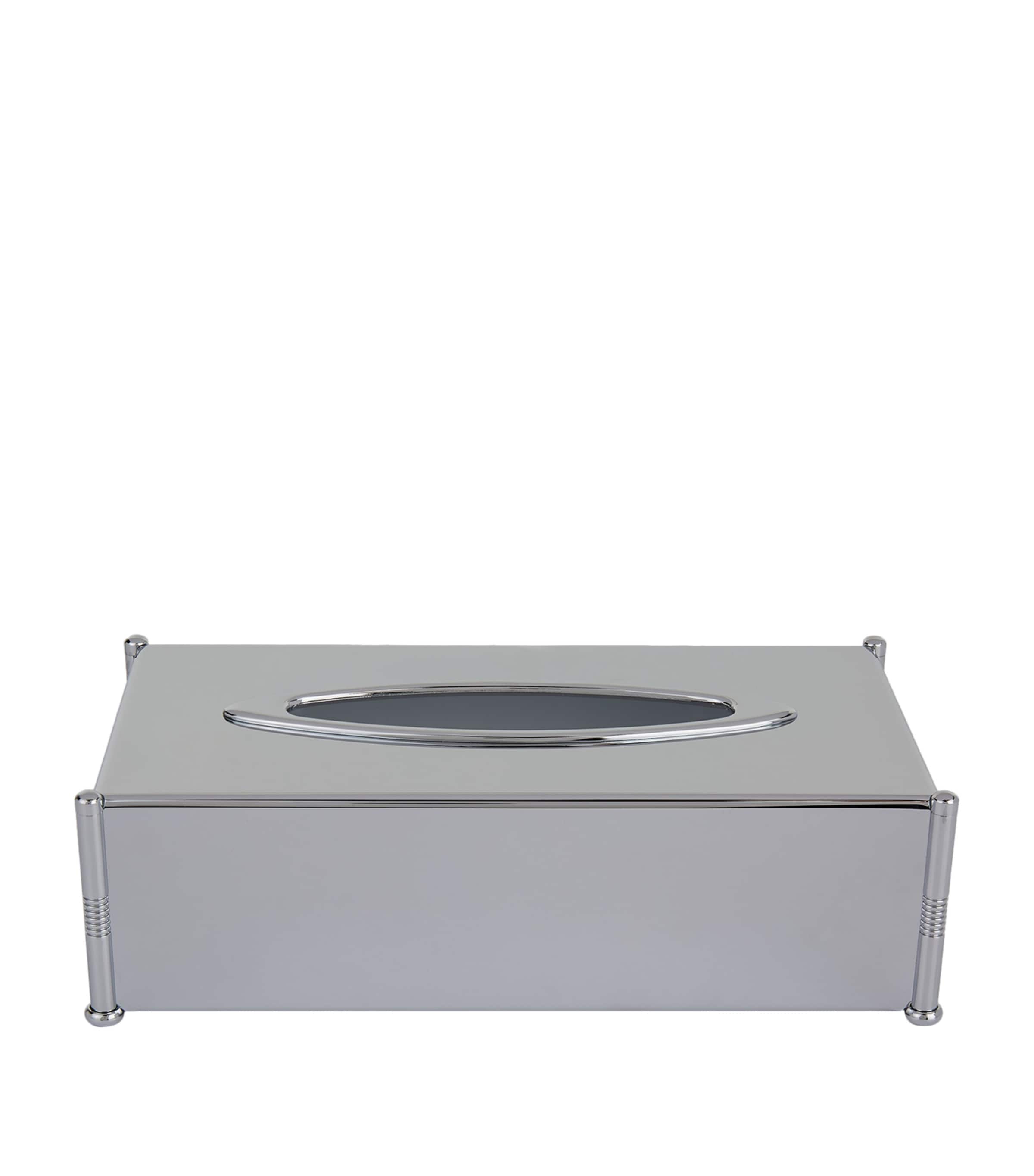 ZODIAC Cylinder Chrome tissue box (British brand)