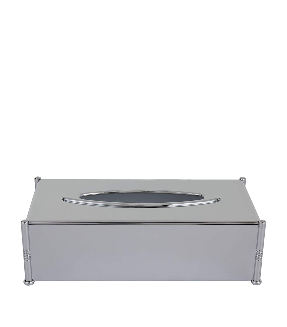 ZODIAC Cylinder Chrome tissue box (British brand)