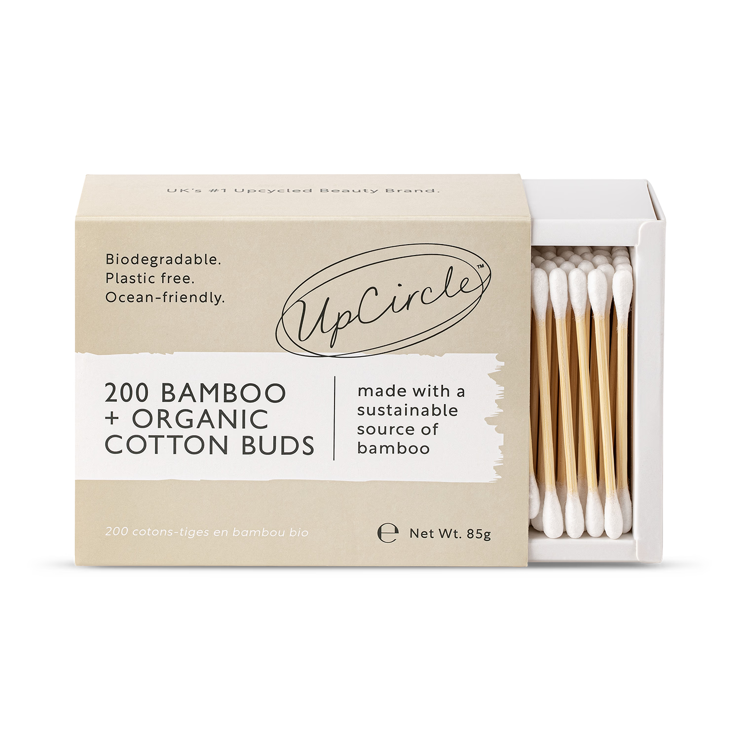 UpCircle organic bamboo cotton buds - British product