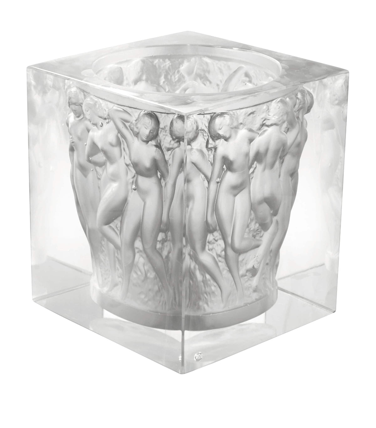 Lalique Révélation Bacchantes crystal vase 26.5cm, UK version