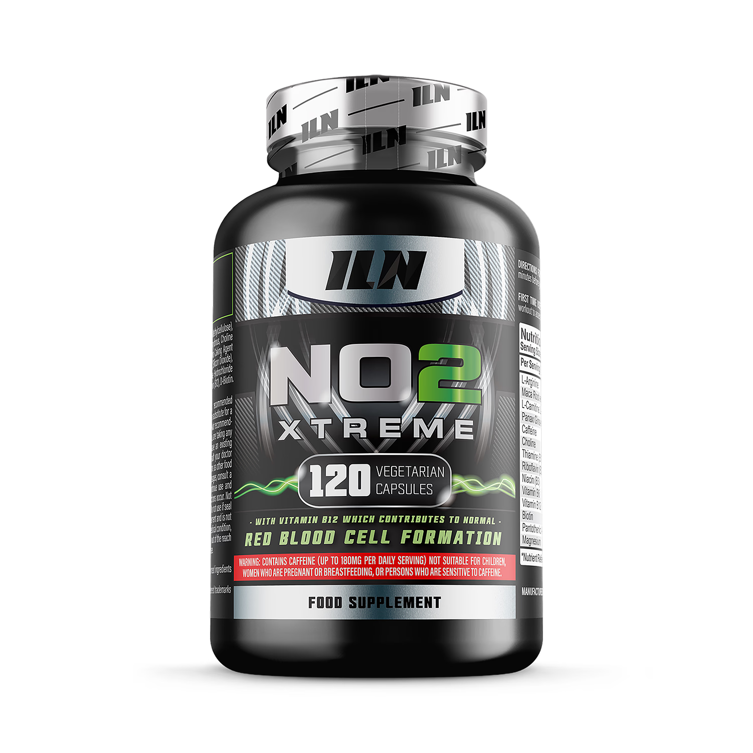 NO2 Xtreme nitric oxide booster pre workout 120 capsules - British product