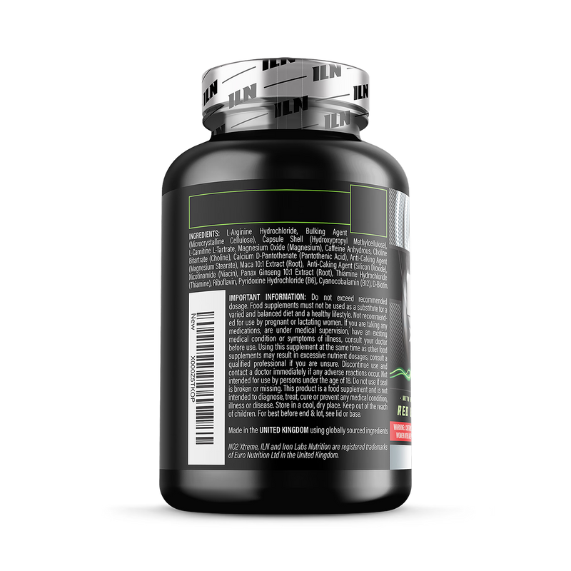 NO2 Xtreme nitric oxide booster pre workout 120 capsules - British product
