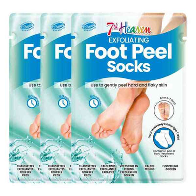 Superdrug 7th Heaven Exfoliating Foot Peel Socks Pack of 3- Buy online at McGrocer