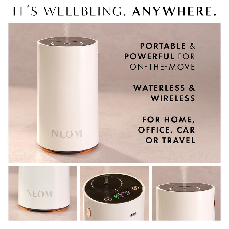 NEOM Wellbeing Pod Mini+ waterless diffuser white (British brand)