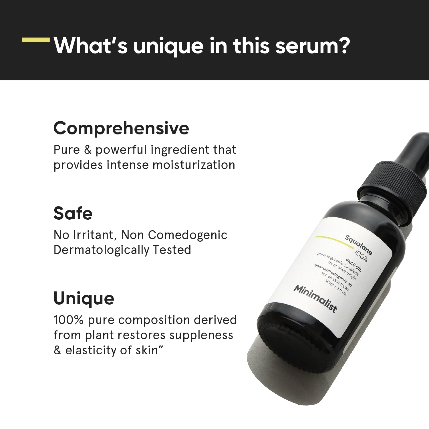 Minimalist Squalane 100% face oil 30ml - British product