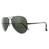 Ray-Ban Aviator Metal II sunglasses black green (British brand)
